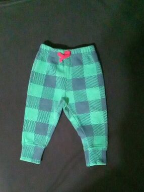 Cat & Jack Green Plaid Baby Jogger Pants
